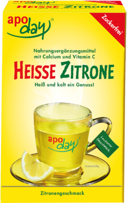 APODAY heiße Zitrone Vit.C u.Calcium zuckerfr.Plv.